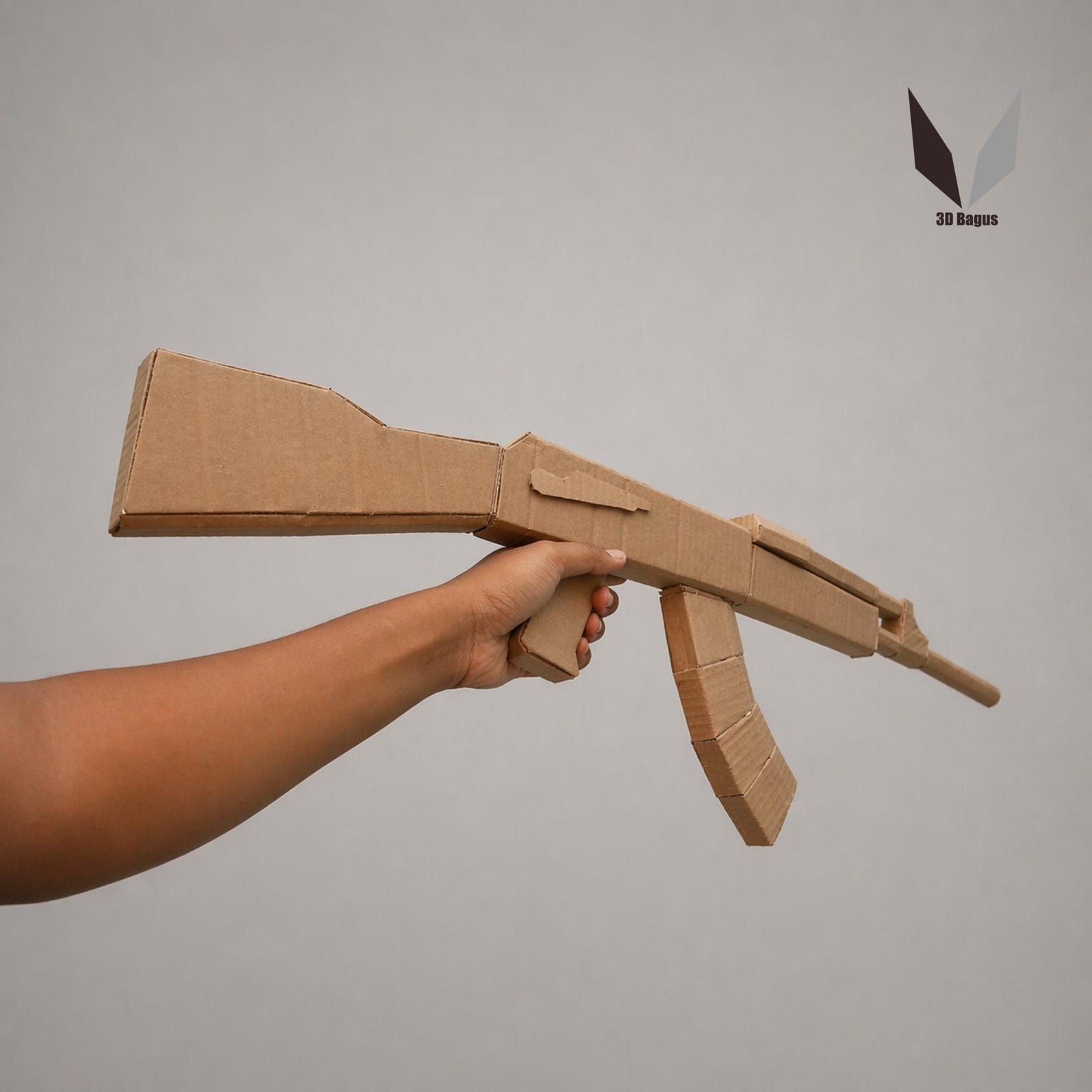 AK47 Rifle Cardboard 3D Papercraft Model: DIY Low Poly Sculpture (PDF ...