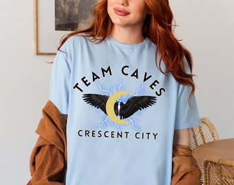 Team Caves Tee Shirt - Crescent City T-shirt - Crew Neck T-shirt - Bookish T-shirt - Sarah J Maas Official Licensed Merch