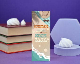 Summer Book Club Bookmark  Bibliophile Bookmark - Book Lover Gift - Romance Reader Bookmark