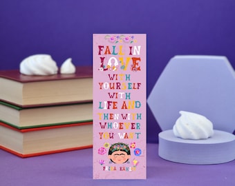 Frida Kahlo inspired Bookmark  Bibliophile Bookmark - Book Lover Gift - Romance Reader Bookmark -Birthday Gift