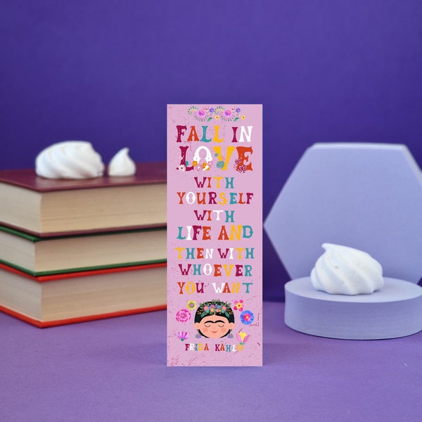 Frida Kahlo inspired Bookmark  Bibliophile Bookmark - Book Lover Gift - Romance Reader Bookmark -Birthday Gift