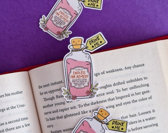 Endless TBR Remedy sticker  Cute Bookworm sticker - Bibliophile Elixir sticker - Bookish sticker - Waterproof Vinyl Sticker