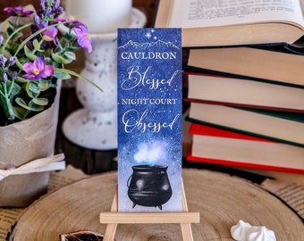 Cauldron Blessed Night Court Obsessed Bookmark - Bibliophile Bookmark - Book Lover Gift - ACOTAR Bookmark- Mother's Day Gift