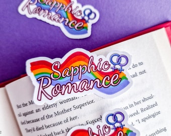 Sapphic Romance  Pride sticker - LGBTQ+ sticker - Bookish sticker - Waterproof Vinyl Sticker