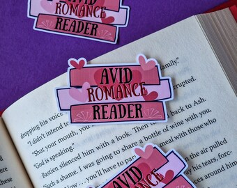 Avid Romance Reader Sticker  Bookish sticker - Waterproof Vinyl Sticker - Book Lover Gift