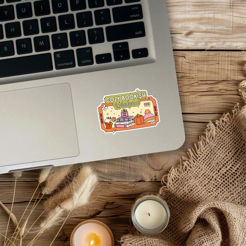 Cosy Bookish Weekend Sticker Waterproof Vinyl, Book Lovers Gifts