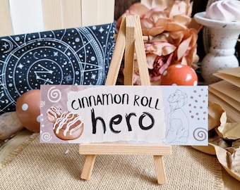 Cinnamon Roll Hero  Bibliophile Bookmark - Book Lover Gift - Bookish Gifts