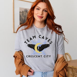 Team Caves Tee Shirt Crescent City T-shirt Crew Neck T-shirt Bookish T-shirt Sarah J Maas Official Licensed Merch image 3