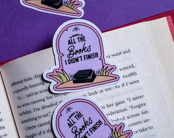 In Memory Of All The Books I Didn't Finish - Bookish sticker - Waterproof Vinyl Sticker - Book Lover Gift