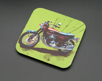 Honda Motorbike Drinks Coaster, Classic Motorbike, Ideal gift for the biker in your life