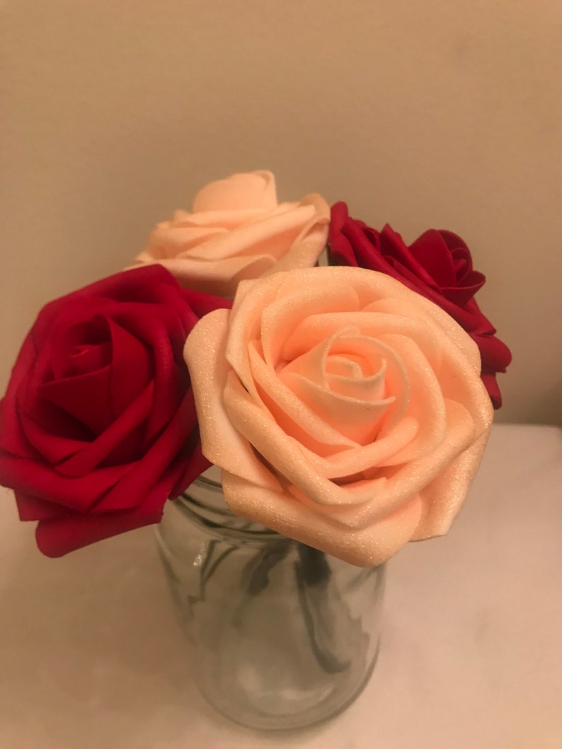 Handcrafted Rose Flower Pen Multicolor Package Flower Etsy