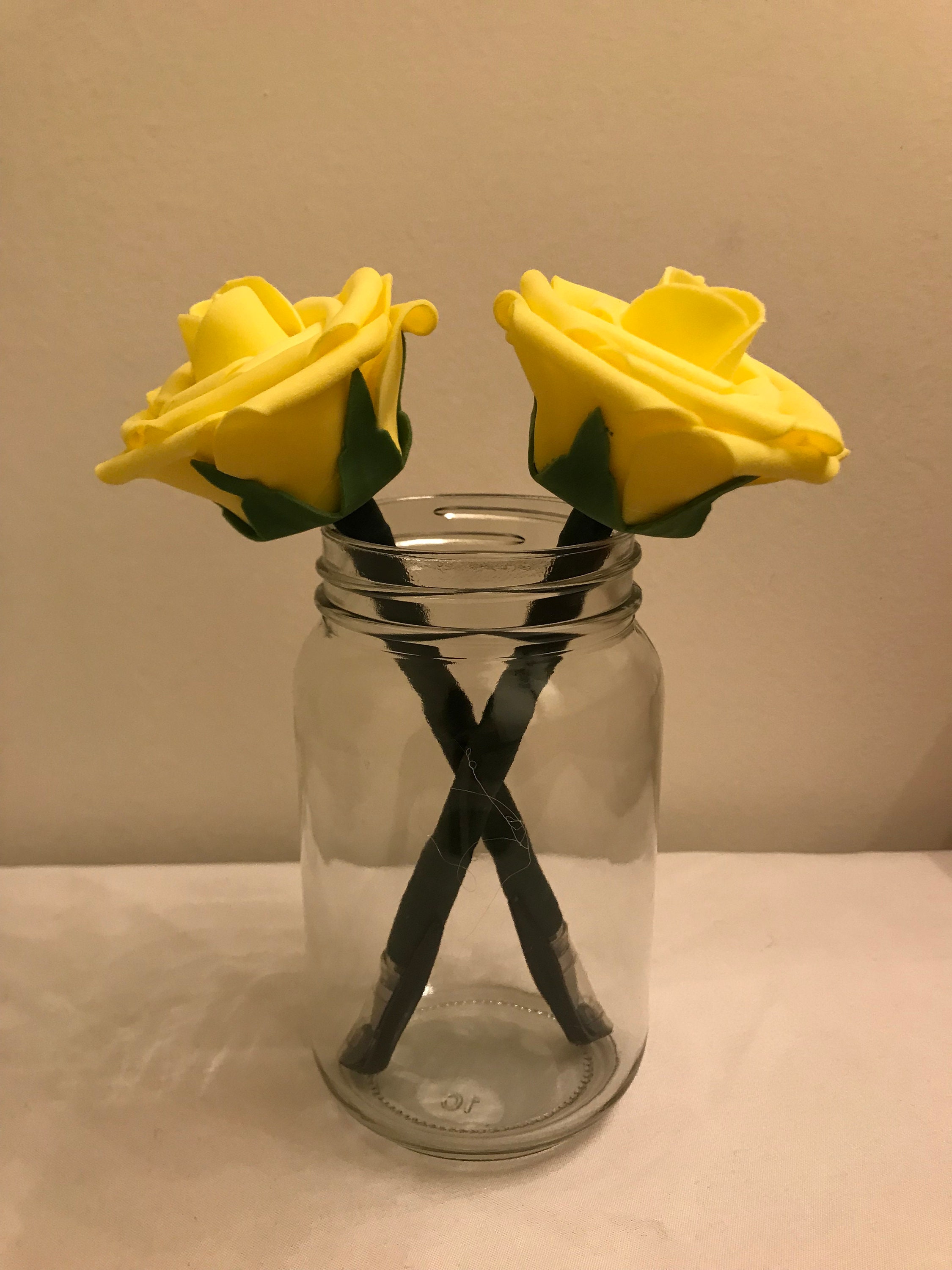 Handcrafted Rose Flower Pen Yellow Flower Pens Wedding Etsy