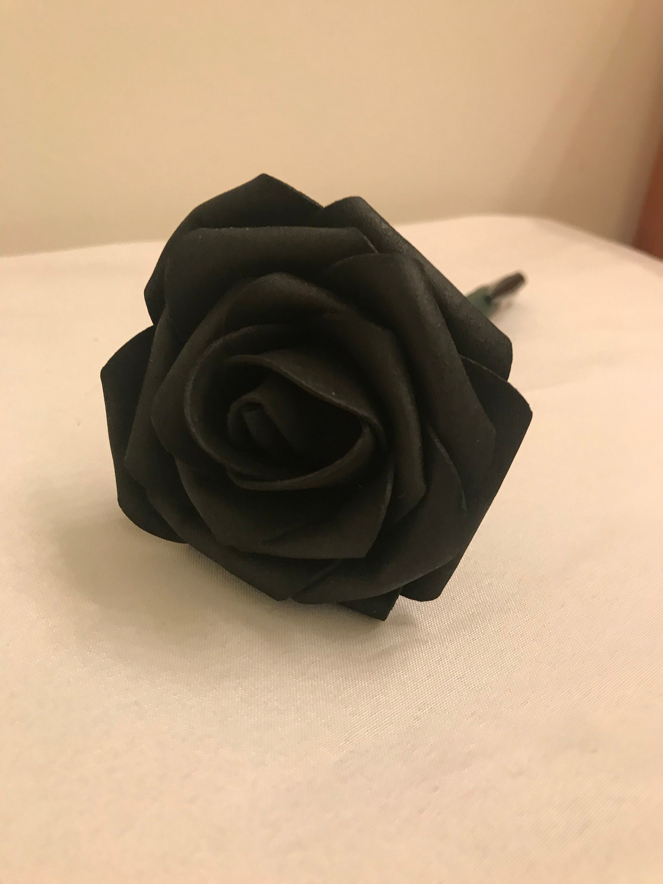 Handcrafted Rose Flower Pen Black Flower Pens Wedding Etsy