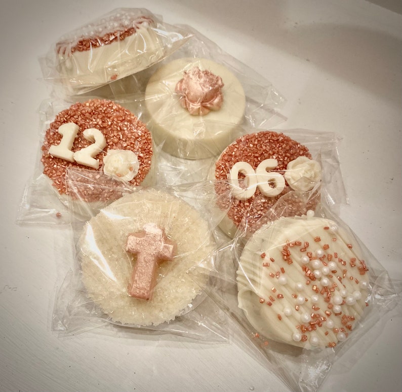 Chocolate God Parent Proposal decorative cookies Baptism Christening First Communion Chocolate Covered Oreos /& Treats Party Favors