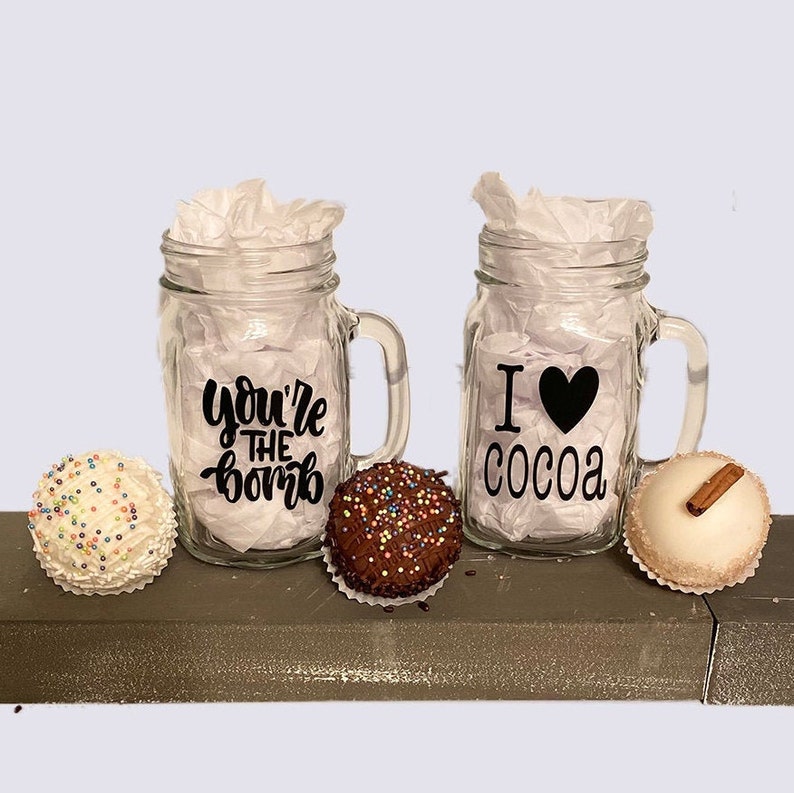 hot chocolate bomb with mug