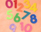 Rainbow Felt Numbers Play Set 0-10 3 quot Felt Board Die Cut Counting Number Montessori Homeschool Library Preschool Colorful Busy Book