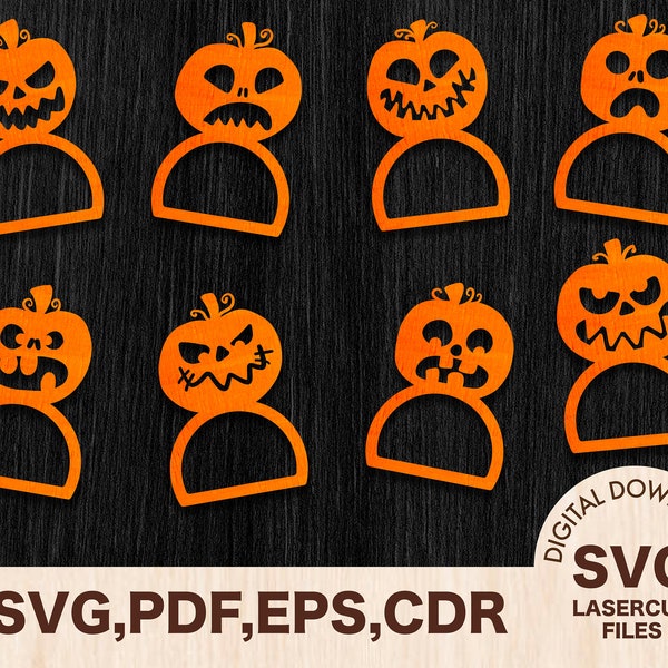 Napkin Ring SVG, Halloween Napkin Ring eps,pdf,svg, Napkin Holder svg,  Table Setting svg, Holiday SVG, Halloween svg napkin