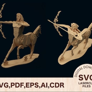 Laser cut models Сentaur 3, 6 and 12 mm SVG