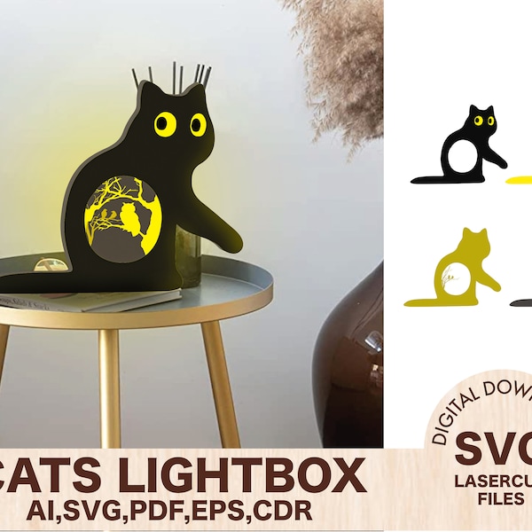 Cats Handmade Lightbox SVG