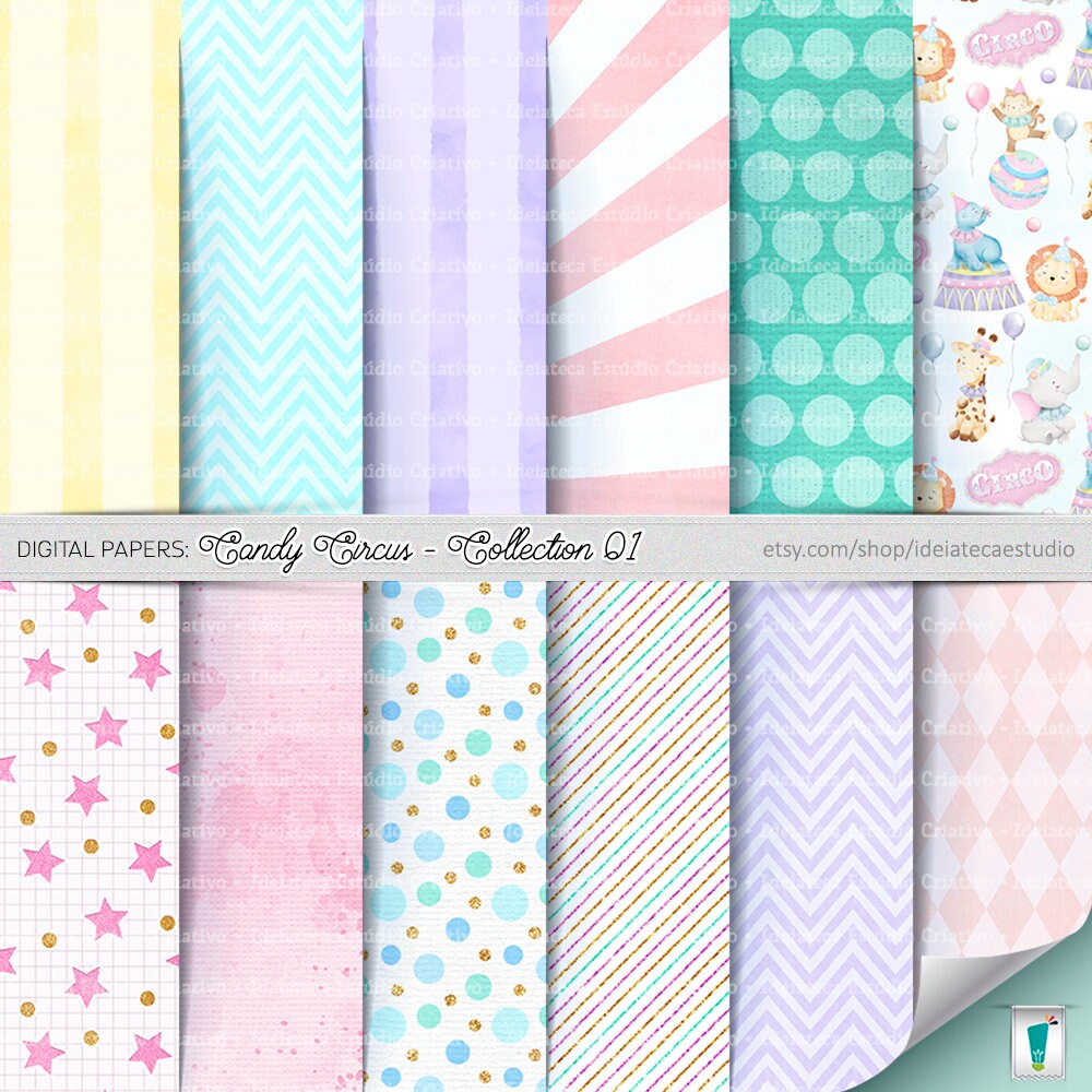 Candy Circus - Digital Paper - Collection 01