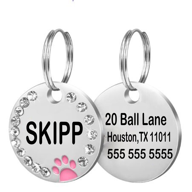 blinged out dog tags
