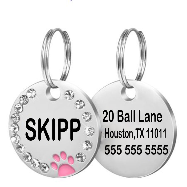 custom bling dog tags