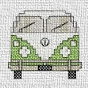 Volkswagen Van Cross Stitch PDF Pattern | Vintage Hippie Retro Camper | Instant Digital Download | diy boy gift | Minimalist Easy Car