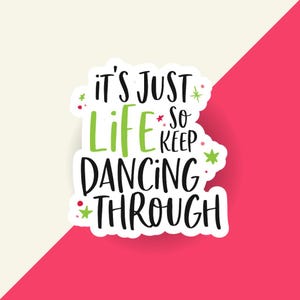 Sticker for Broadway Fans Dancing Through Life Wicked for Musical Theater Lovers