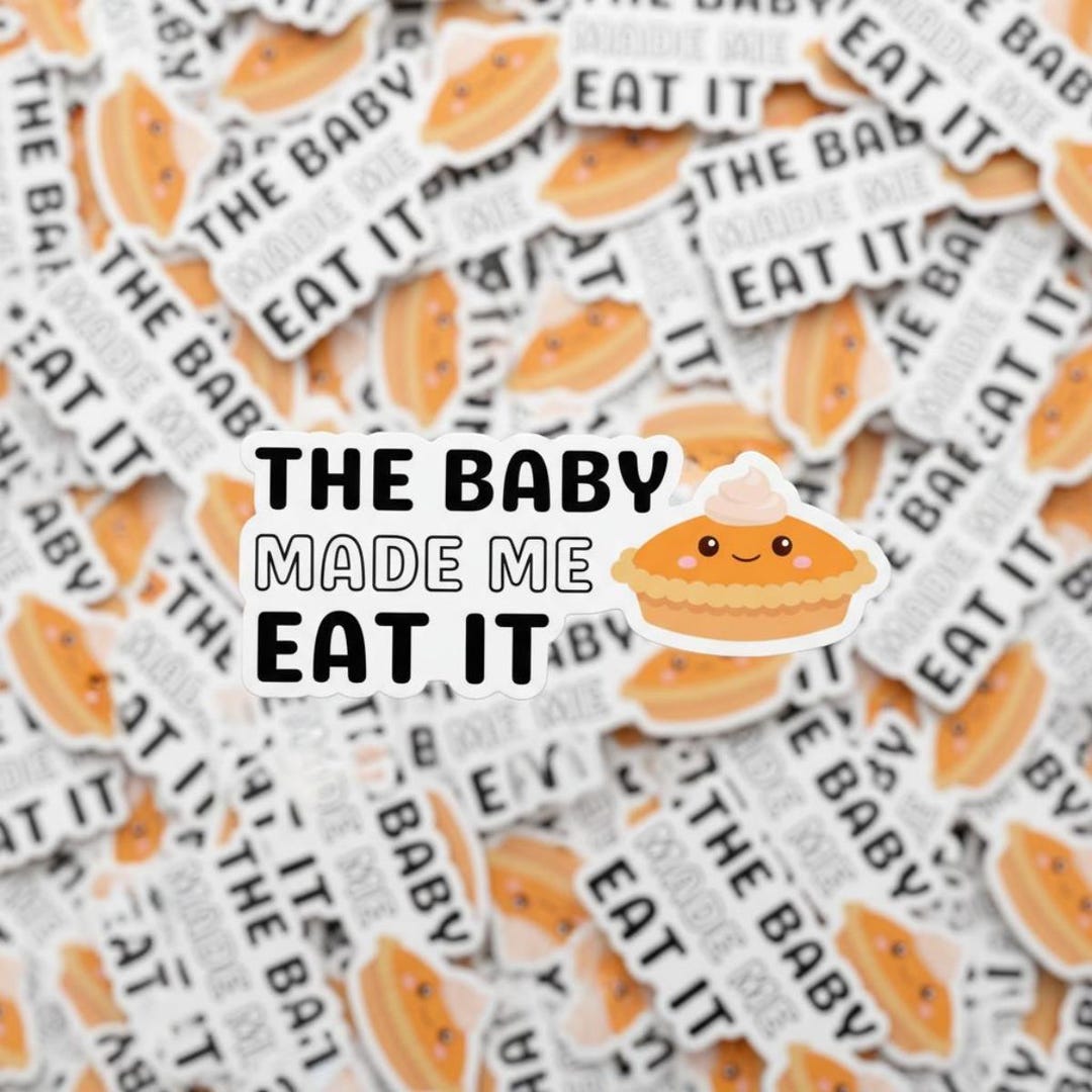 Pregnancy Announcement Sticker, Cute Waterproof Vinyl Sticker, Laptop ...