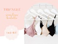 Buy 2 Get 1 Free Bralette, Triangle Padded Bralette (see description for details)