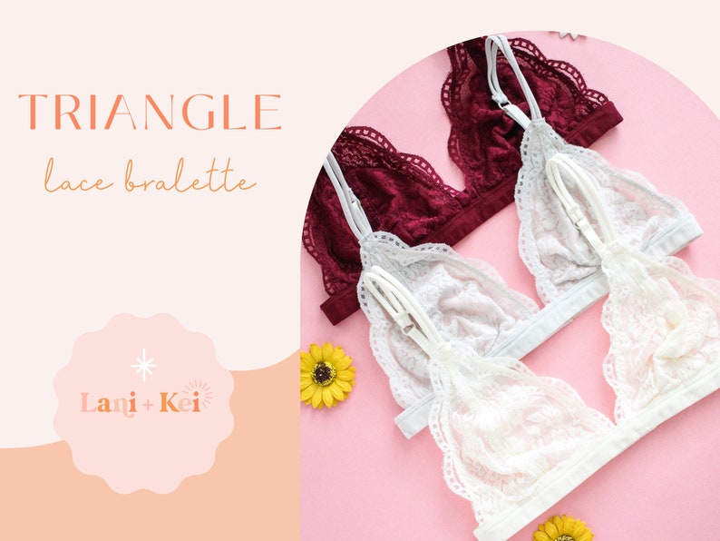 Buy 2 Get 1 Free Bralette, Lace Triangle Bralette (see description for details)