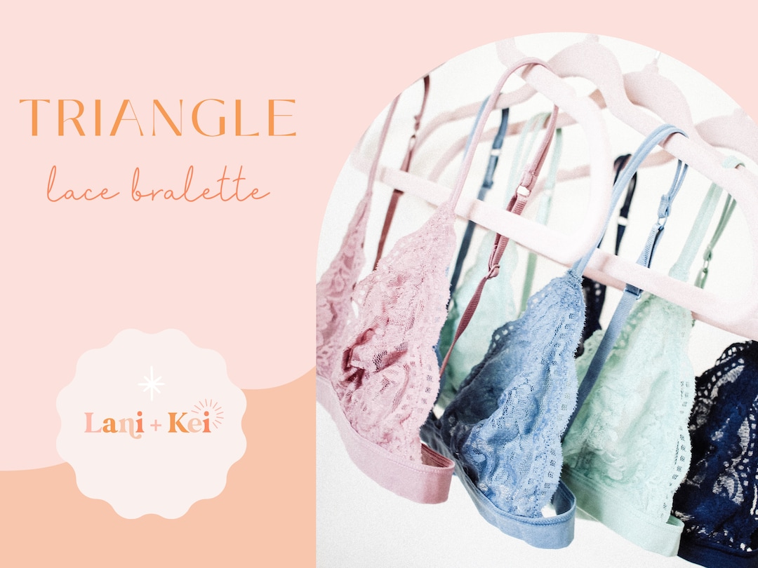 Buy 2 Get 1 Free Bralette, Lace Triangle Bralette see Description