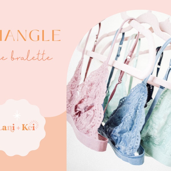 Buy 2 Get 1 Free Bralette, Lace Triangle Bralette (see description for details)