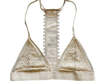 T-Back Floral Lace Bralette (see description for details)