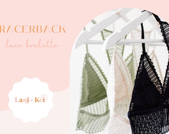 Buy 2 Get 1 Free Bralette, Lace Racerback Bralette (see description for details)