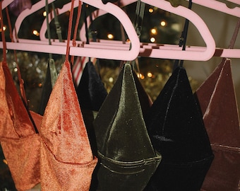 Velvet Longline Bralette (see description for details)