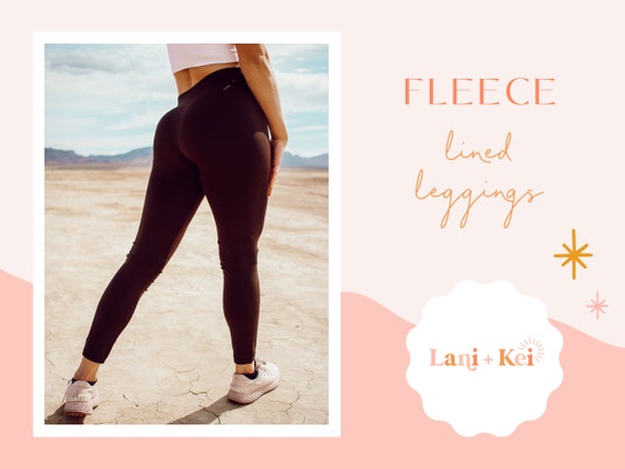 Fleece Lined Leggings - Brown