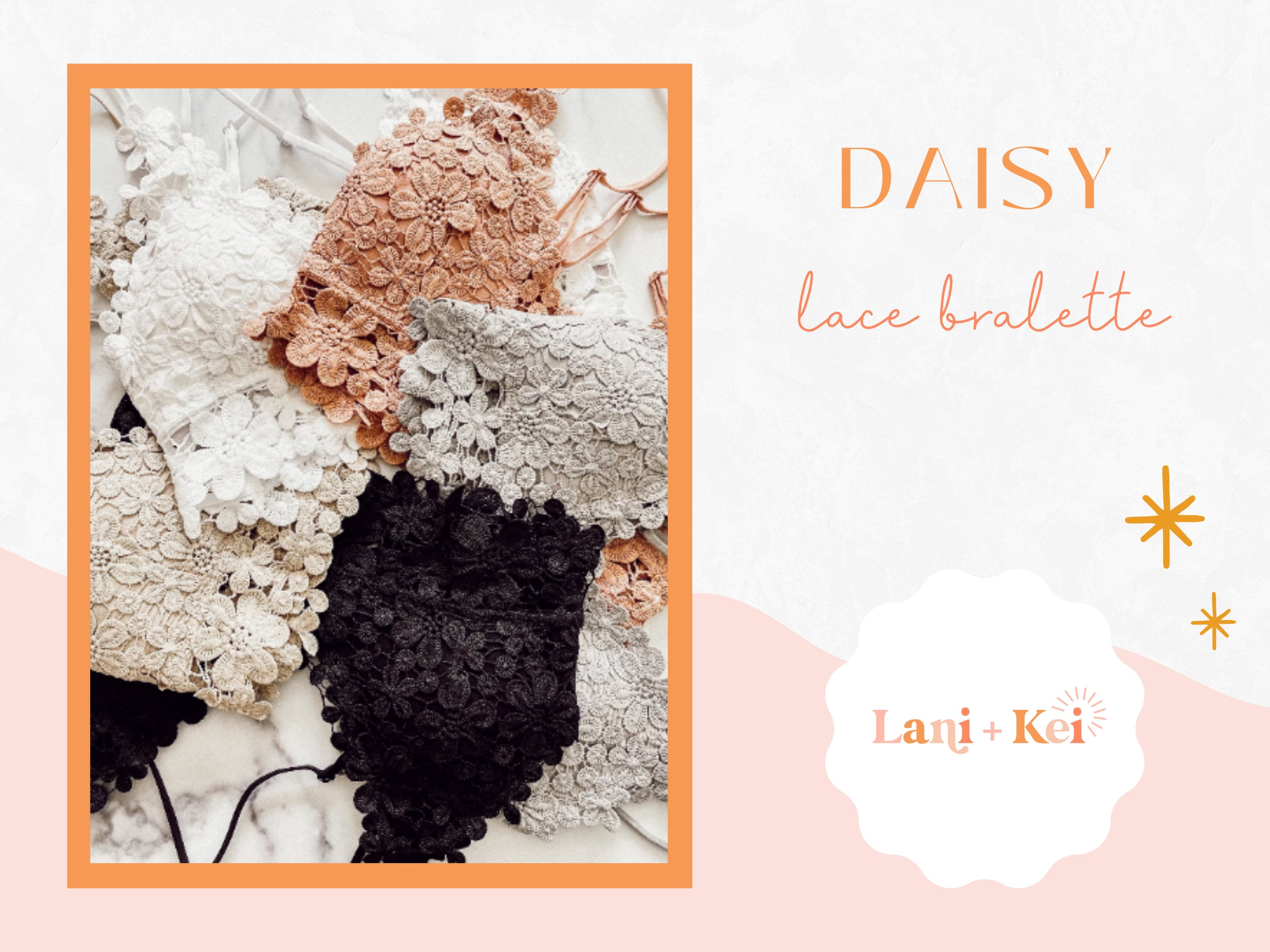 Dusty Pink Scalloped Lace Halter Bralette – Lani + Kei
