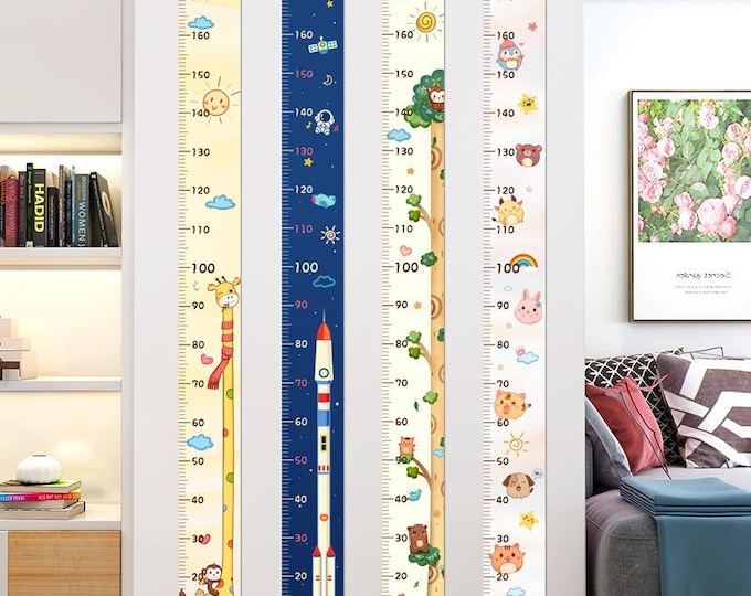 Kids Growth Chart Wall Sticker – Fun & Practical!    Height 200cm × Width 12–16cm