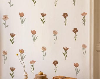 Vintage Floral Self-Adhesive Wallpaper - Classic Flower Wall Decals for Living Room & Bedroom Decoration