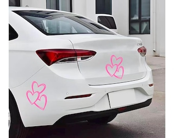 Adhesivo decorativo para carrocería, ventanas y paredes de coche en forma de corazón