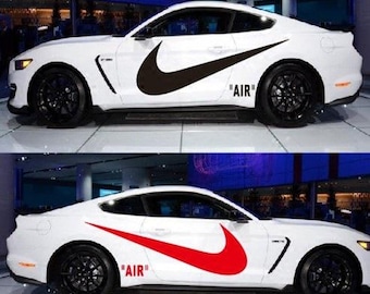 NIKE Trendy Car Decal  Creative Custom Body Sticker  Size: 100cm x 30cm（39.37*11.81 inches