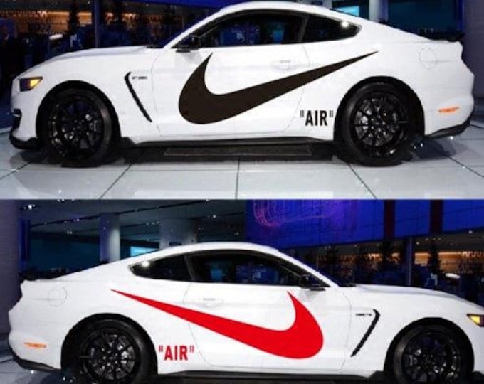 NIKE Trendy Car Decal  Creative Custom Body Sticker  Size: 100cm x 30cm（39.37*11.81 inches