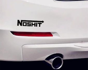 NO SH*T Creative Trendy PVC Car Sticker – Waterproof Vehicle Body Decoration Decal