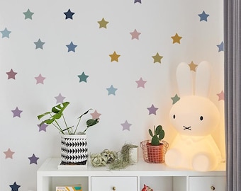 Self-Adhesive Star Wall Stickers for Kids' Bedroom and Nursery Decoration – Perfect for Bedside and Classroom Decor