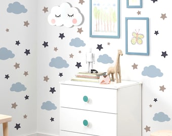 3D Cloud   Star Wall Stickers   Cute Room Decor for Kids' Room  Nursery