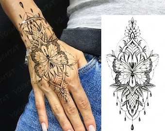Lingerie Sexy Jewelry Butterfly Tattoo Sticker Body Art Hands/ Chest / Abs / Waist / Back Tattoo Sticker