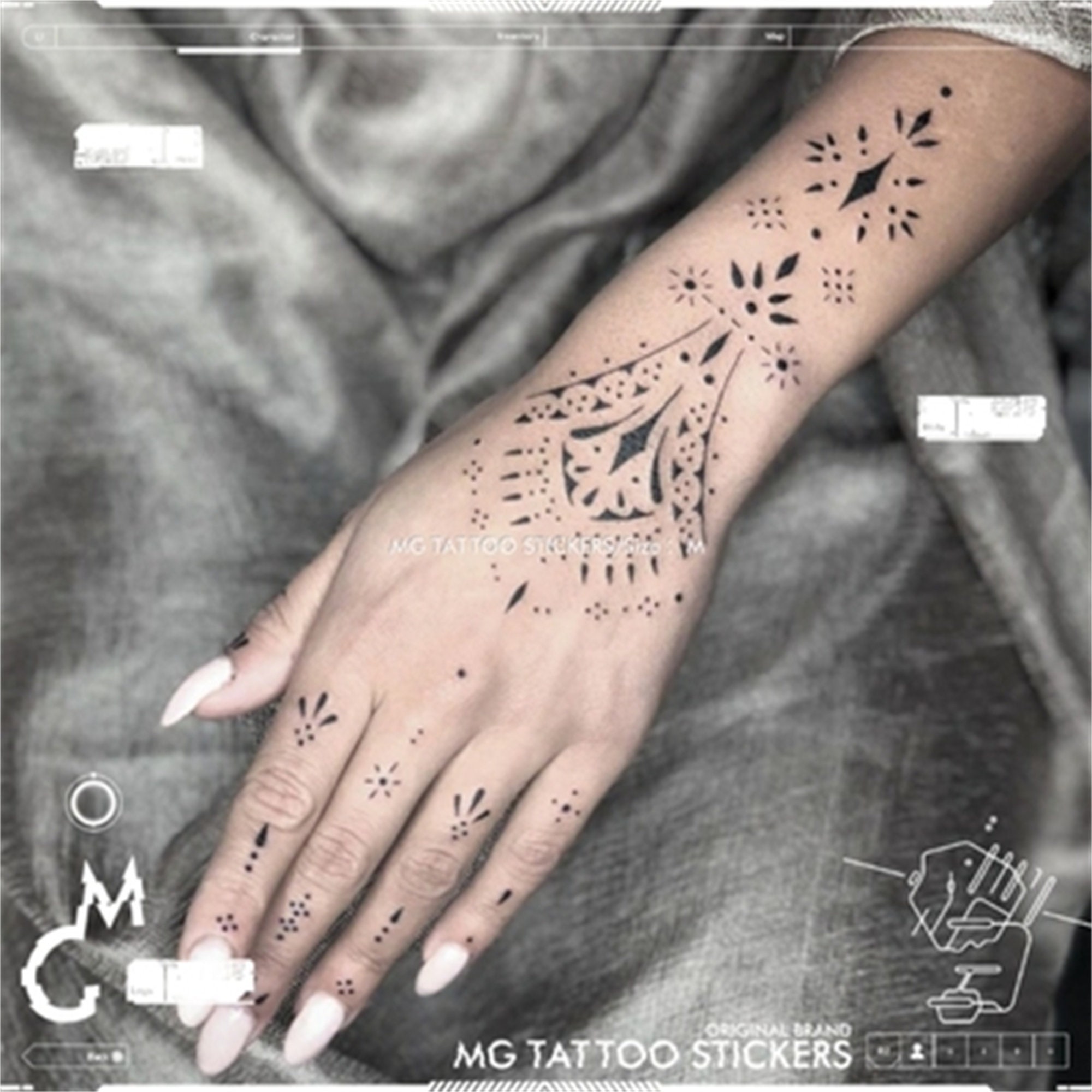 Hand Tattoo Stickers - Etsy Hand Tattoo Stickers - Etsy