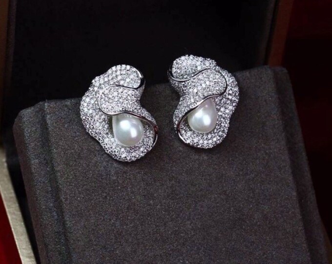 High Quality Elegant 925 Sterling Silver Zircon Earrings Good for Wedding or Party