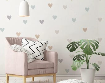 Heart-Shaped Wall Stickers for Kids' Room – Minimalist Ins Style Decorative Decals for Girls' Bedroom